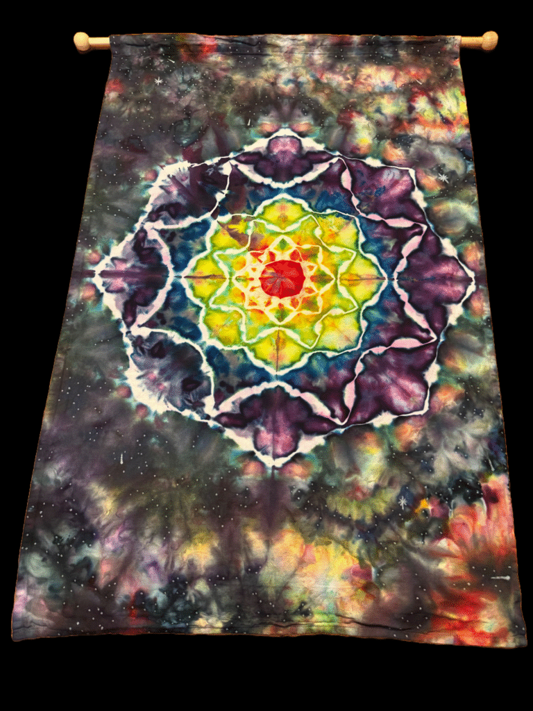 Tapestry with hand-painted stars